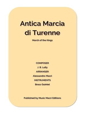cover image of Antica Marcia di Turenne by J. B. Lully